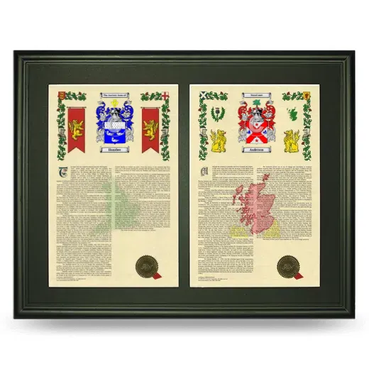 Double Armorial History Framed-Black