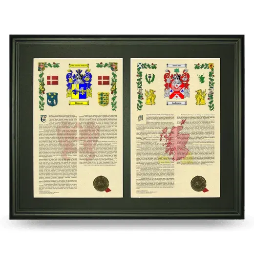 Double Armorial History Framed-Black