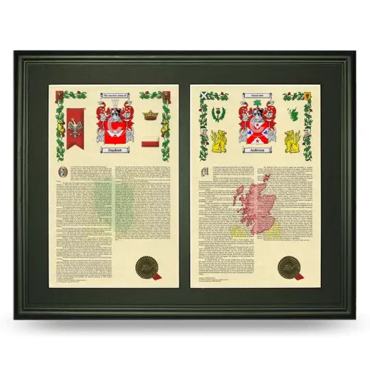 Double Armorial History Framed-Black