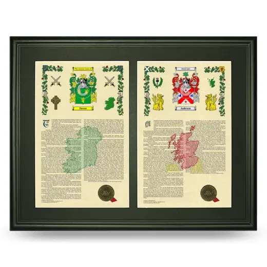Double Armorial History Framed-Black
