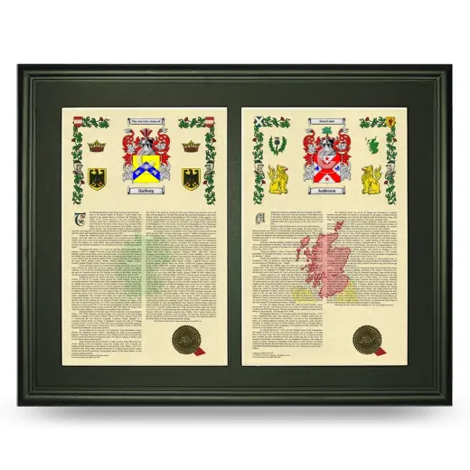 Double Armorial History Framed-Black