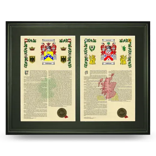 Double Armorial History Framed-Black