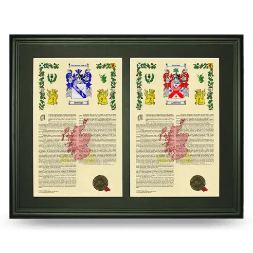 Double Armorial History Framed-Black