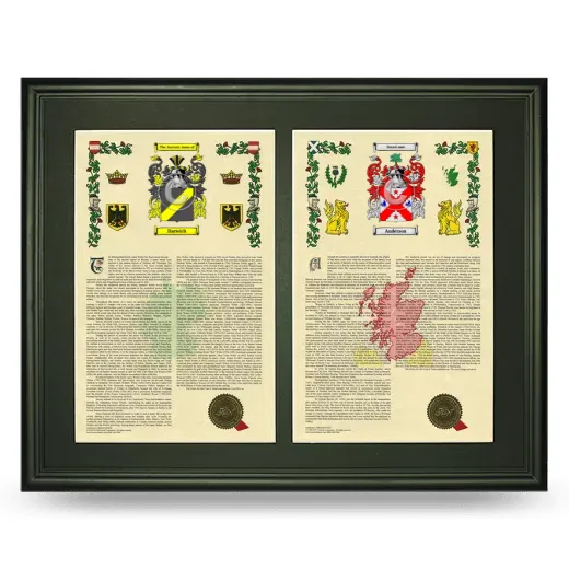 Double Armorial History Framed-Black