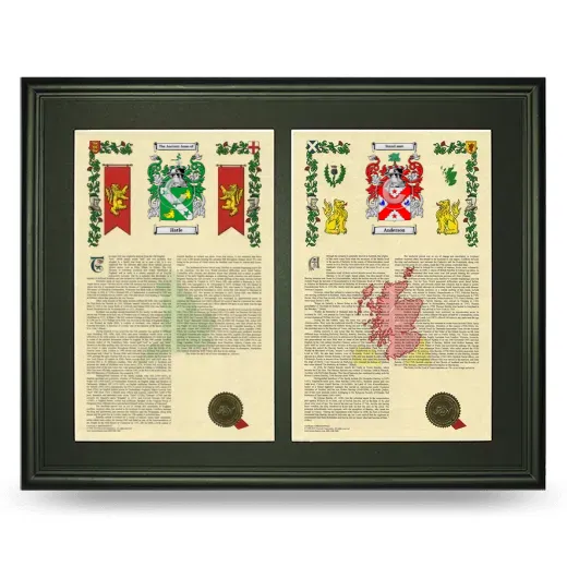 Double Armorial History Framed-Black
