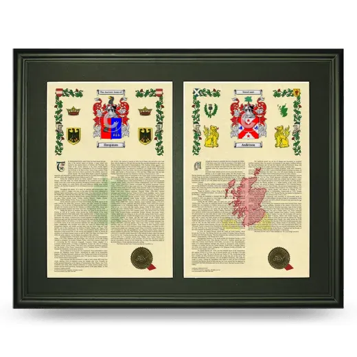 Double Armorial History Framed-Black