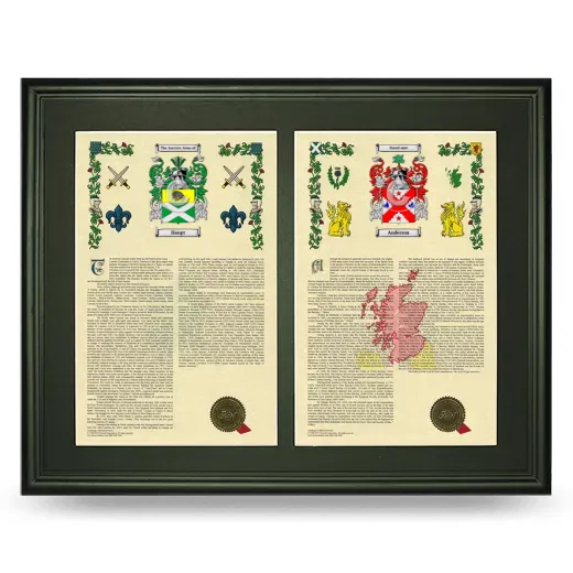 Double Armorial History Framed-Black
