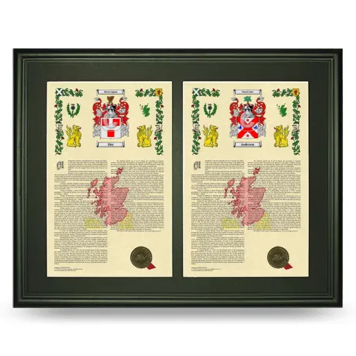 Double Armorial History Framed-Black