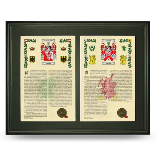 Double Armorial History Framed-Black