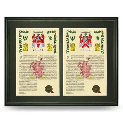 Double Armorial History Framed-Black