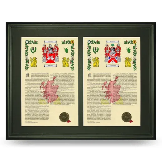 Double Armorial History Framed-Black