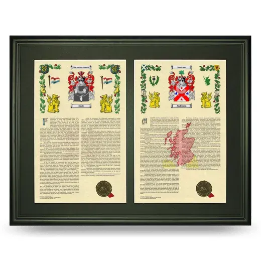 Double Armorial History Framed-Black