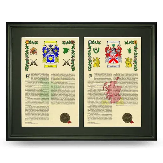 Double Armorial History Framed-Black