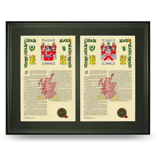 Double Armorial History Framed-Black