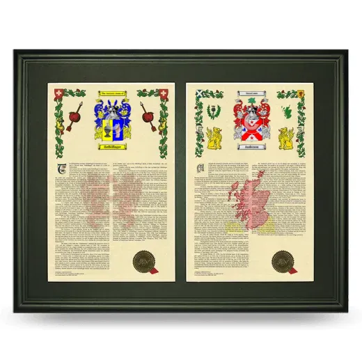 Double Armorial History Framed-Black