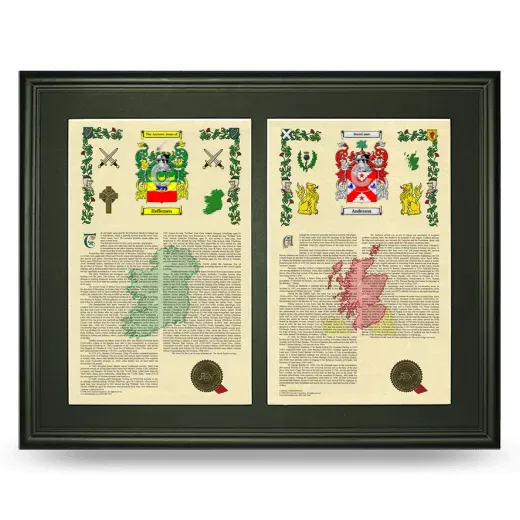 Double Armorial History Framed-Black