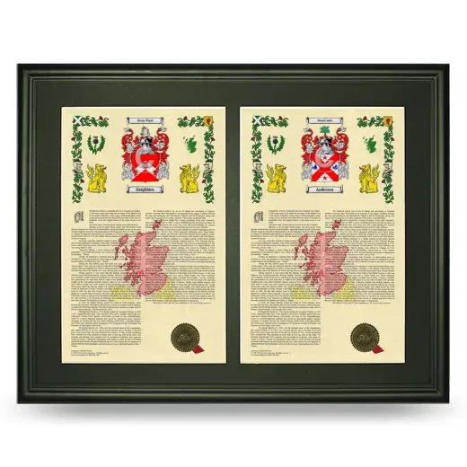 Double Armorial History Framed-Black