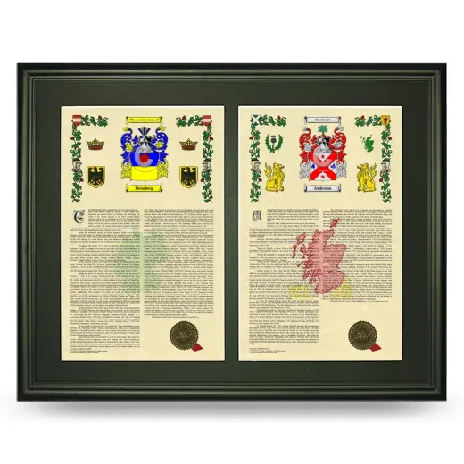Double Armorial History Framed-Black