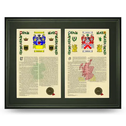Double Armorial History Framed-Black
