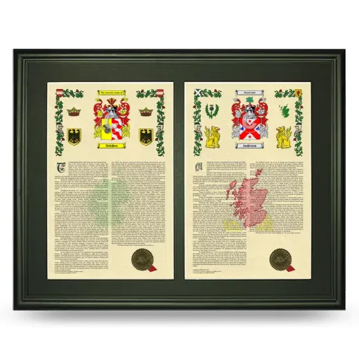 Double Armorial History Framed-Black