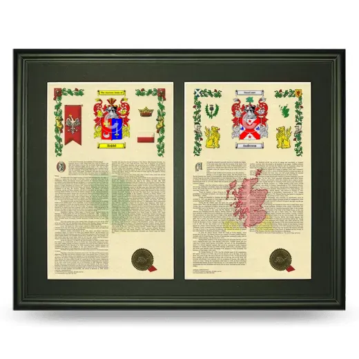 Double Armorial History Framed-Black