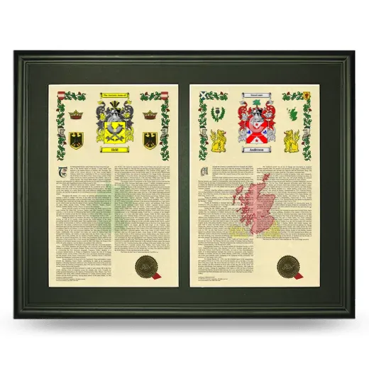 Double Armorial History Framed-Black