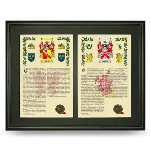 Double Armorial History Framed-Black