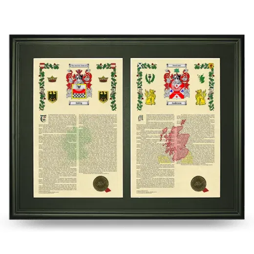 Double Armorial History Framed-Black