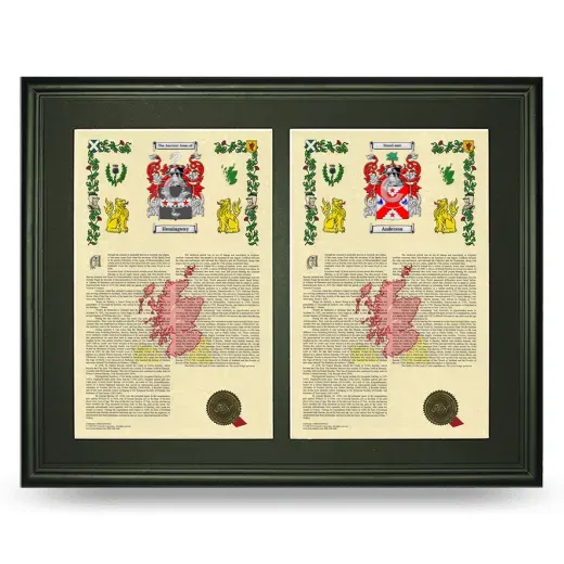 Double Armorial History Framed-Black
