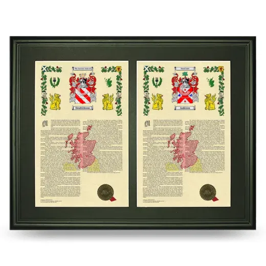 Double Armorial History Framed-Black