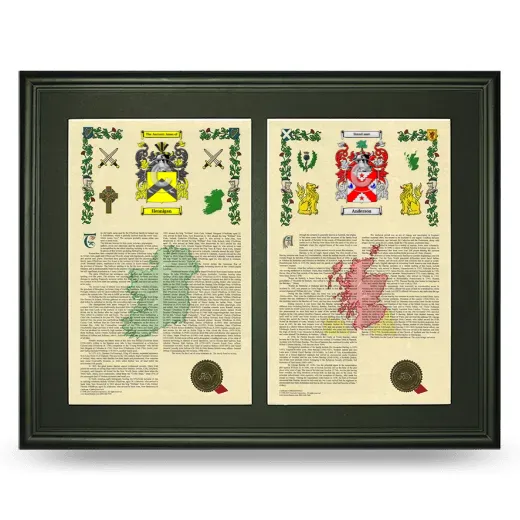 Double Armorial History Framed-Black