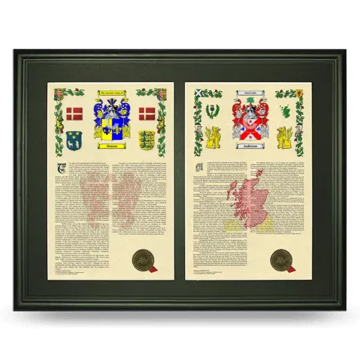 Double Armorial History Framed-Black