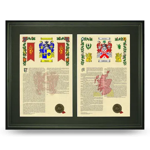 Double Armorial History Framed-Black