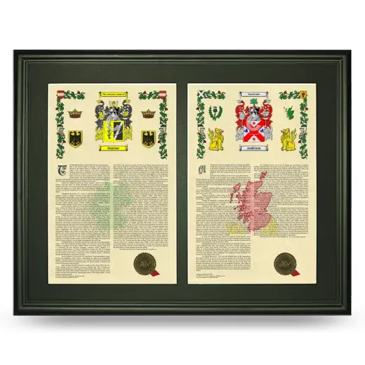Double Armorial History Framed-Black