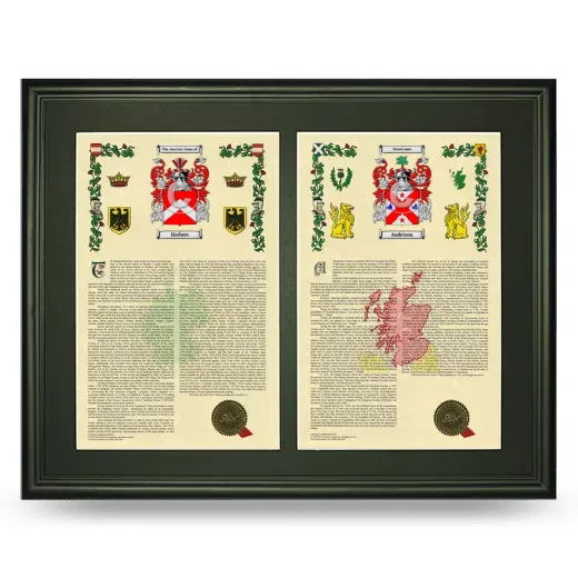 Double Armorial History Framed-Black