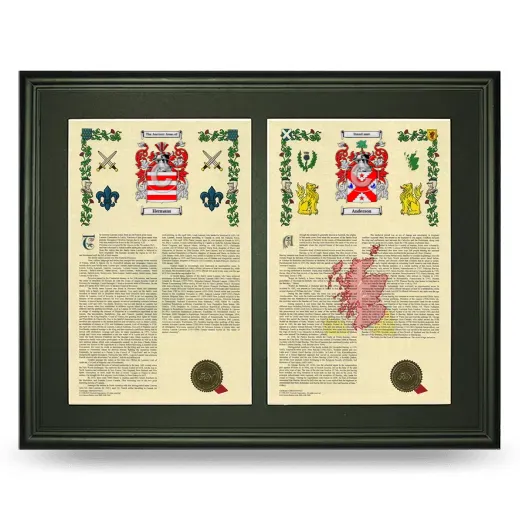 Double Armorial History Framed-Black