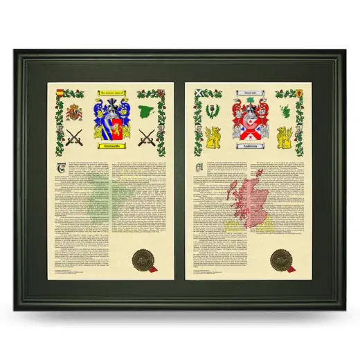 Double Armorial History Framed-Black