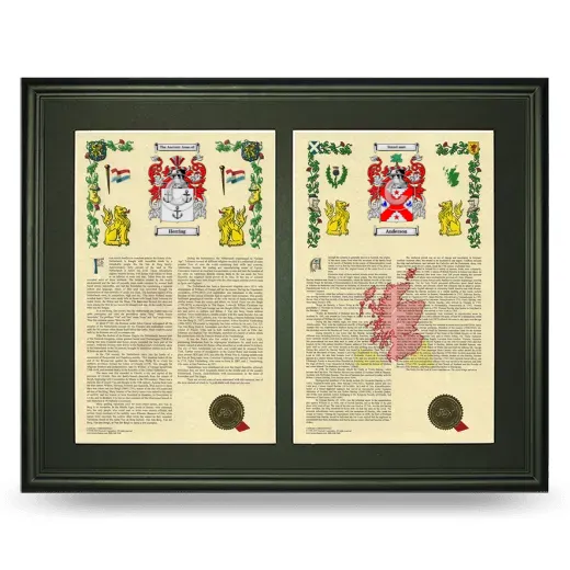 Double Armorial History Framed-Black
