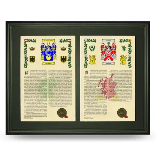 Double Armorial History Framed-Black