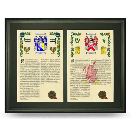 Double Armorial History Framed-Black