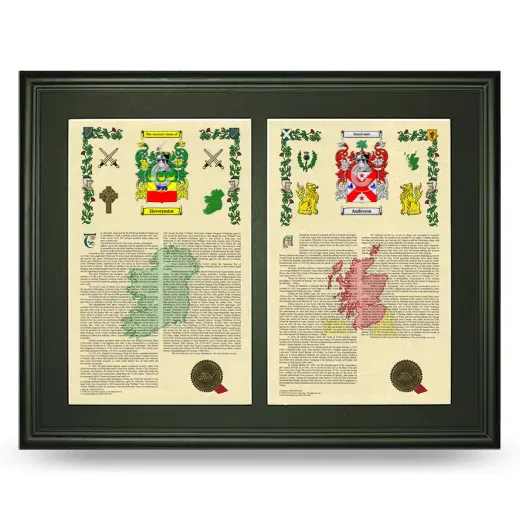 Double Armorial History Framed-Black