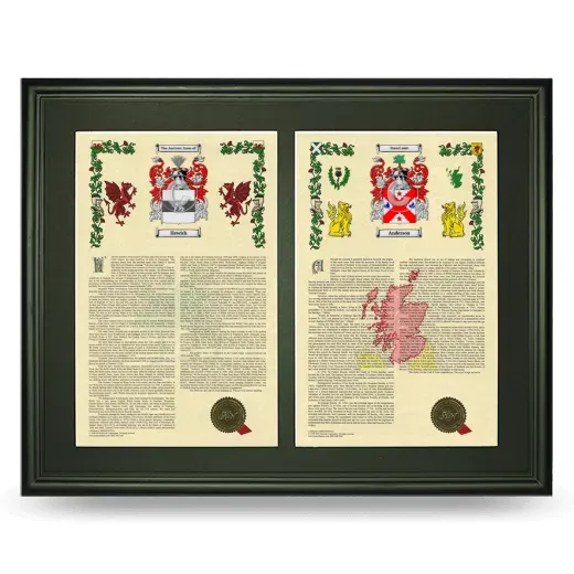 Double Armorial History Framed-Black