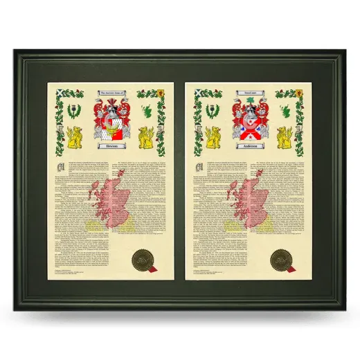 Double Armorial History Framed-Black