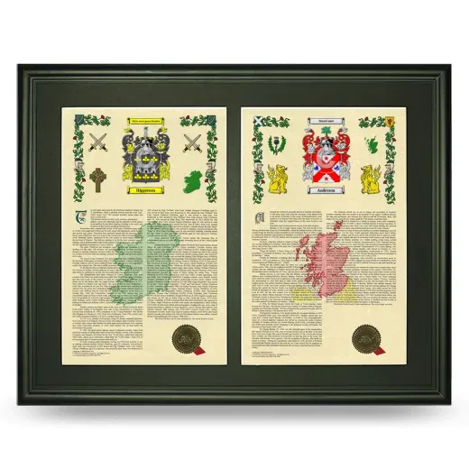 Double Armorial History Framed-Black