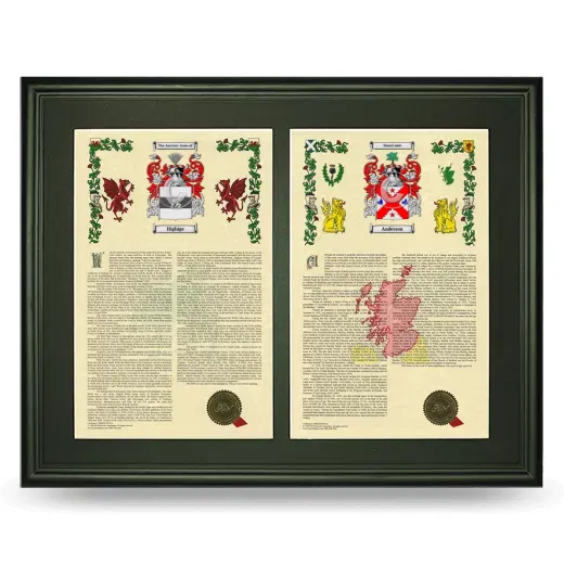 Double Armorial History Framed-Black