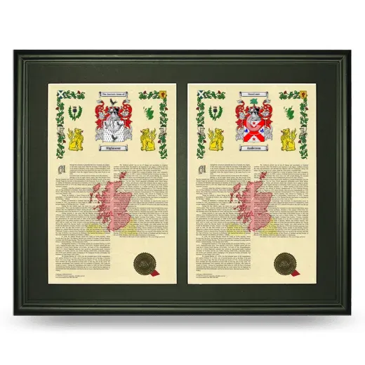 Double Armorial History Framed-Black