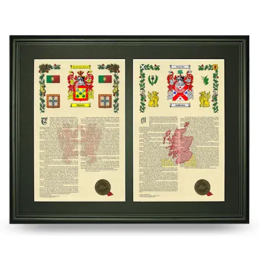 Double Armorial History Framed-Black