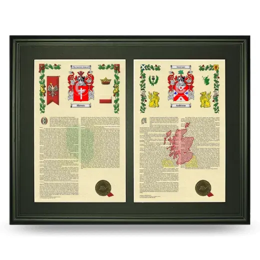 Double Armorial History Framed-Black