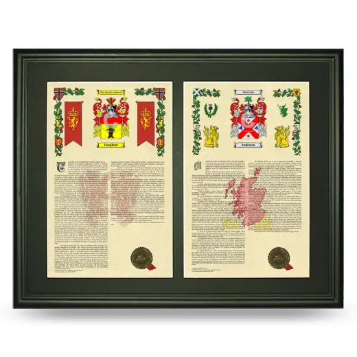 Double Armorial History Framed-Black