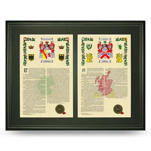 Double Armorial History Framed-Black